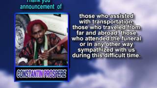 Constantin Prospere thank you