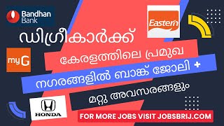 BANK JOBS-ഡിഗ്രികാർക് വിവിധ നഗരങ്ങളിൽ ബാങ്ക് ജോലി,ACCOUNTING JOB|CAREER TIPS BY DR.BRIJESH JOHN