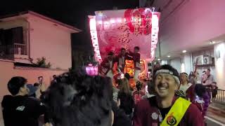 2023.10.8  2日目だんじり祭フィナーレ長野地区(長野)駅前ぶんまわし～長野神社地車小屋