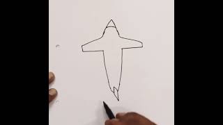 Aeroplane drawing with letter A ॥ how to draw Aeroplane with letter A ॥ #drawing # short ॥ #art