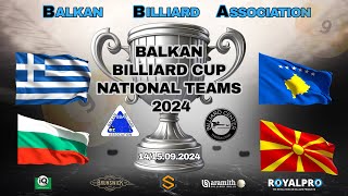 BALKAN BILLIARD CUP 2024 - FINAL - Team GREECE vs Team KOSOVO | Sept 14-15, 2024 | Table 2