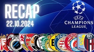 Champions League 2024/25 RECAP: 22.10.2024