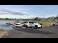 the launching process of a motorboat