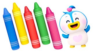 Learn Colors with Crayons 🖍️ 3D | Kids Cartoon | Color Songs + Games | Lotty Friends