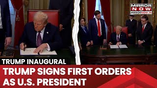 Donald Trump Participates in Formal Signing Ceremony at Capitol Hill| Signs Executive Orders