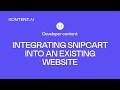 Integrating Snipcart into an existing website