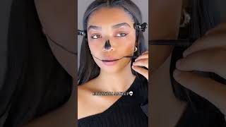 Halloween Series: Easy Skull Makeup #makeup #makeuptutorial #beauty #easymakeup #halloweenmakeuplook