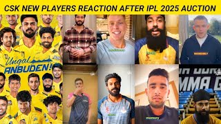 CSK's New Faces After IPL 2025 Auction : New Players React! 🔥💛 || CSK New Players Reaction