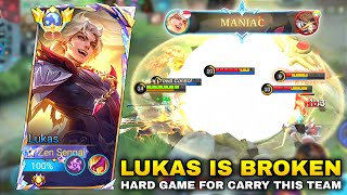 LUKAS TOP GLOBAL ( totally insaaane!! ) NEW HERO LUKAS IS BROKEN - Gameplay Lukas Mobile Legends