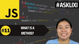 Chapter 11: Javascript Tutorial - What is a Method?