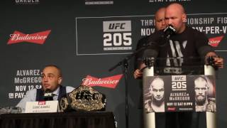McGregor vs. Alvarez press conference in MSG: a lot about BIG IRISH BALLS #UFC205