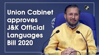 Union Cabinet approves J\u0026K Official Languages Bill 2020