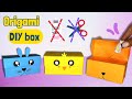 Origami paper box cat , chick and bunny | how to make