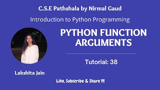 Python Function Arguments: Tutorial 38