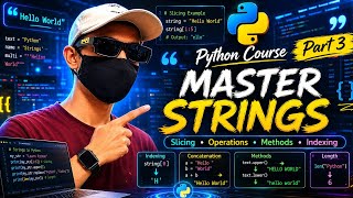 Python Course Part 3 ⚡ Complete String Chapter Explained!