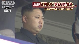 亡命防ぐため？正恩氏が外交官ら幹部の家族帰国命令（13/10/14）