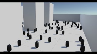 Unity3D Efficient Crowd simulation (People Gun)