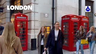 London Walk  🇬🇧 Piccadilly Circus, REGENT Street to Carnaby Street | Central London Walking Tour HDR