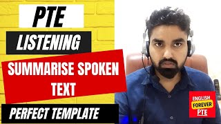 PTE Summarize Spoken Text | Which Template To Use For Summarise Spoken Text PTE Listening #pte