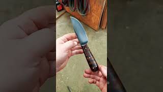 Classic Bushcraft Woodsman Knife In Gunstock Tiger Maple | #knifemaking #bladesmith #knifemaker
