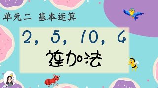 一年级 KSSR Semakan 数学 单元二 基本运算【2，5，10，4 的连加法】