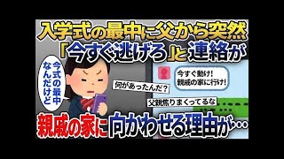 【2ch修羅場スレ】入学式中の娘に「新幹線に乗って今すぐ逃げろ！」と父からLINEが来た→東京から突然北海道の親戚の家に向かわせる理由がやばかった…