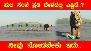 ಹುಲಿ ಸಂಖೆ ಪ್ರತಿ ದೇಶದಲ್ಲಿ ಎಷ್ಟಿದೆ..? ನೀವು ನೋಡಬೇಕು ಇದು.. | Tiger population by Country