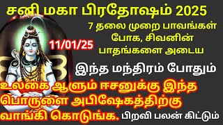 சனி மஹா பிரதோஷம் 2025/ஏழு தலைமுறை பாவங்கள் நீங்கவும்/பிறவி பலன் கிடைக்க வழிபடுங்க #sanipradhosam