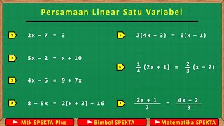 Persamaan Linear Satu Variabel. Menentukan Himpunan Penyelesaian (Menentukan Nilai x)