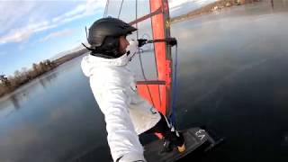 Ice Sailing Highland Lake NJ