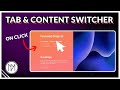 Animated Tab and Content Switcher - Elementor and JS Tutorial