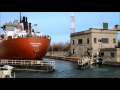 ship frontenac lowered at lock 7 welland canal 2015