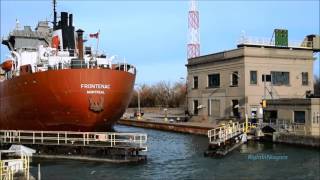 Ship FRONTENAC Lowered at Lock 7, Welland Canal (2015)