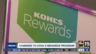 Changes coming to Kohl's rewards program