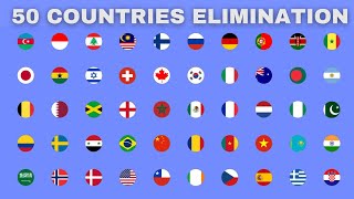 50 Countries Marble Elimination Race: Last Country Standing