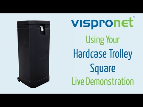 Portable Tradeshow Display Case Setup - Hardcase Trolley Square Portable Tradeshow Display Case Setup - Hardcase Trolley Square