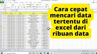 Trik✓ Cepat Mencari Data Nama di Excel Dengan Mudah