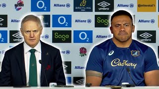 Joe Schmidt and Allan Alaalatoa post-match press conference | England 37-42 Australia