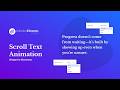 How to add a Scroll Text Animation in Elementor
