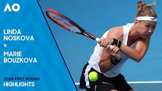 Linda Noskova v Marie Bouzkova Highlights | Australian Open 2024 First Round