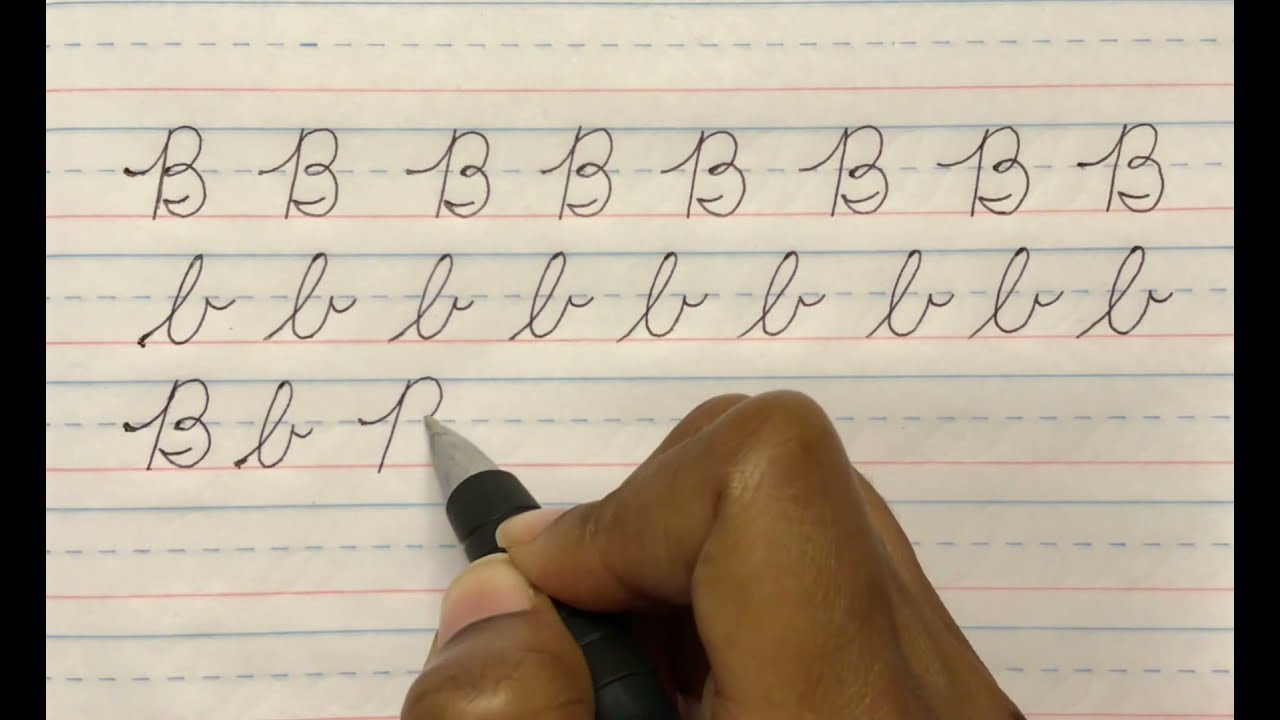 How To Write Cursive Capital B And Lowercase B - YouTube