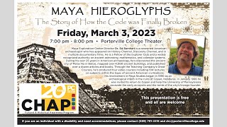 1 CHAP Event   Dr  Ed Barnhart on Maya Hieroglyphs