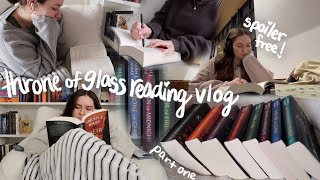 throne of glass reading vlog pt1❤️‍🔥🦌🌲*spoiler free reading vlog*