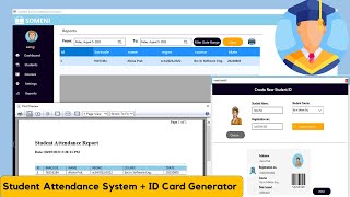 QR Code / Barcode + SMS Student Attendance System with ID Card Generator ~ SMS Notifications