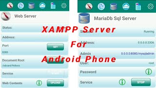 XAMPP Server For Android Phone - A Web Server