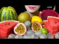 ASMR FRESH FRUIT (Asian Pears, Melon, Red Dragonfruit, Watermelon, Longan, Mango, Passion fruit)