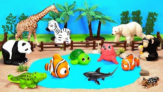Safari Animals Video - Learn Wild Zoo Animals Name with Fun Playset For Kids