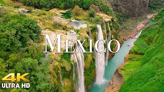 FLYING OVER MEXICO (4K UHD) - Amazing Beautiful Nature Scenery with Relaxing Mus