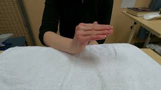 Hand injury exercise 3: Active finger table top bending