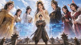 Awakens in war-torn age,poor boy gains"wife=brawn"system—marring 7 Beauties make him unrivaled ruler
